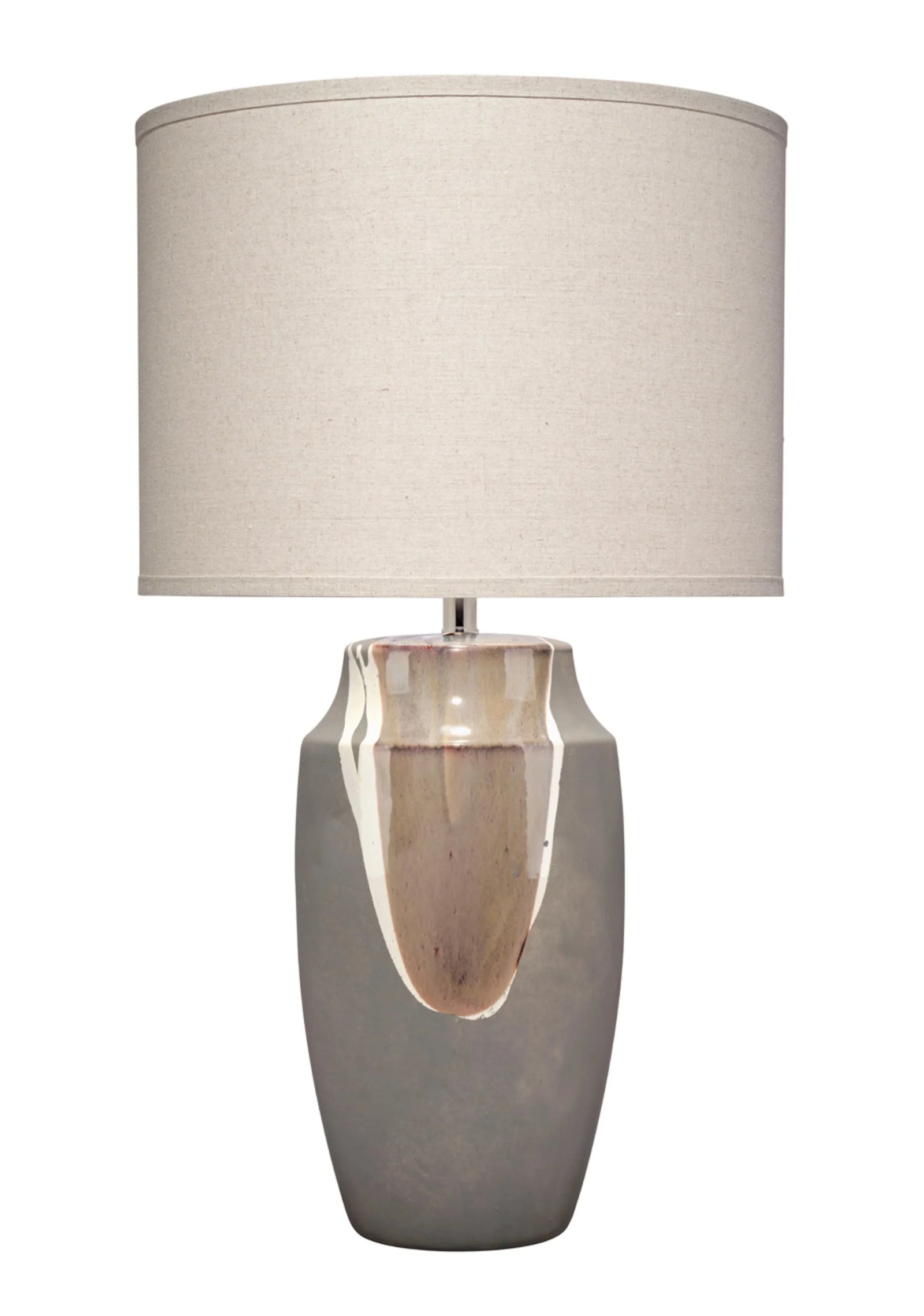 Jamie Young Landslide Ceramic Table Lamp with Linen Shade TABLE LAMPS