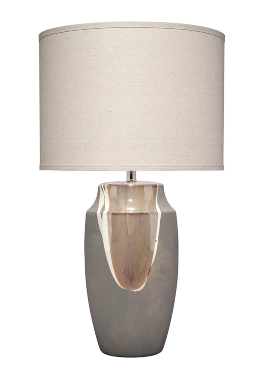 Jamie Young Landslide Ceramic Table Lamp with Linen Shade TABLE LAMPS