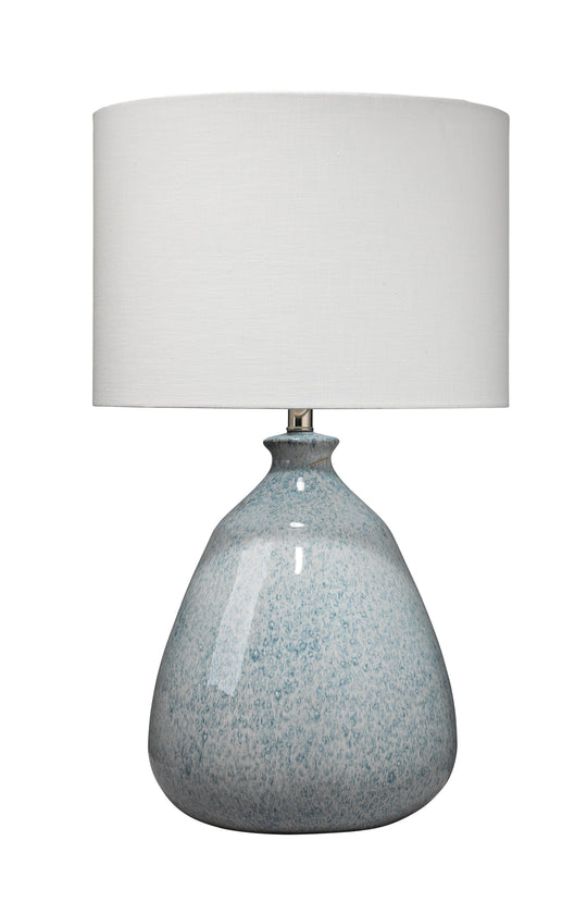 Jamie Young Levi Ceramic Table Lamp with Linen Shade TABLE LAMPS
