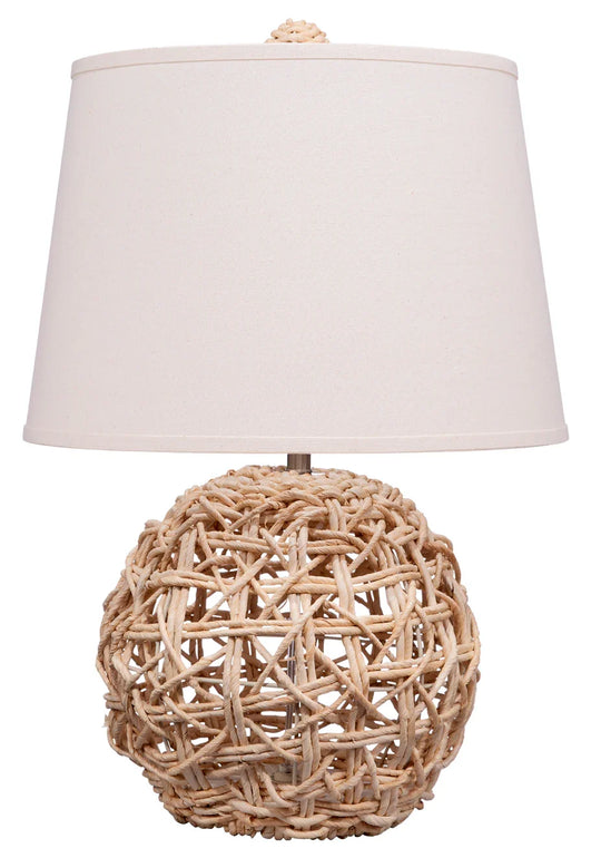 Jamie Young Maui Rope Table Lamp with Linen Shade TABLE LAMPS