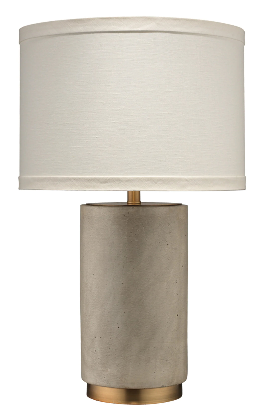 Mortar Cement Table Lamp with Linen Shade - AmericanHomeFurniture