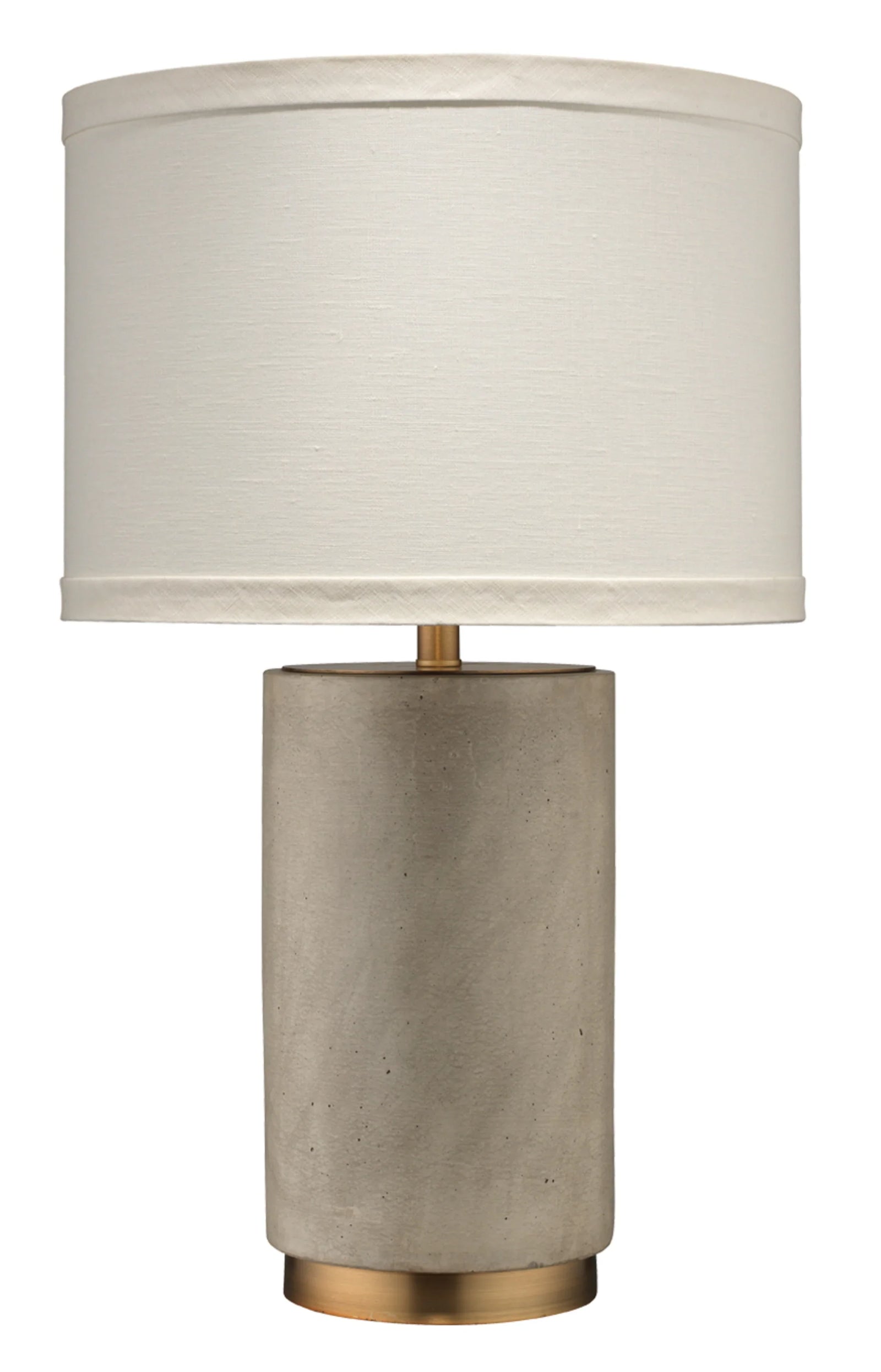 Jamie Young Mortar Cement Table Lamp with Linen Shade TABLE LAMPS