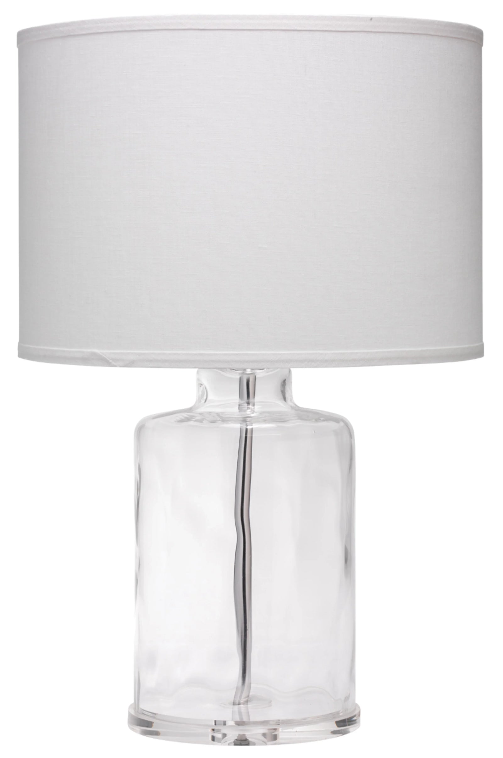 Jamie Young Napa Glass Table Lamp with Linen Shade TABLE LAMPS