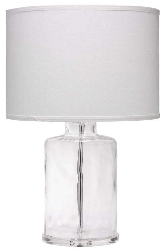 Jamie Young Napa Glass Table Lamp with Linen Shade TABLE LAMPS