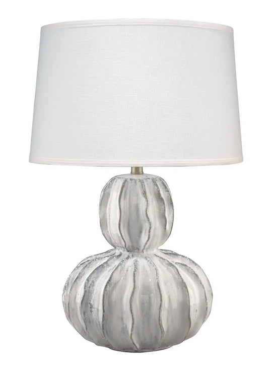 Jamie Young Oceane Gourd Ceramic Table Lamp with Linen Shade TABLE LAMPS