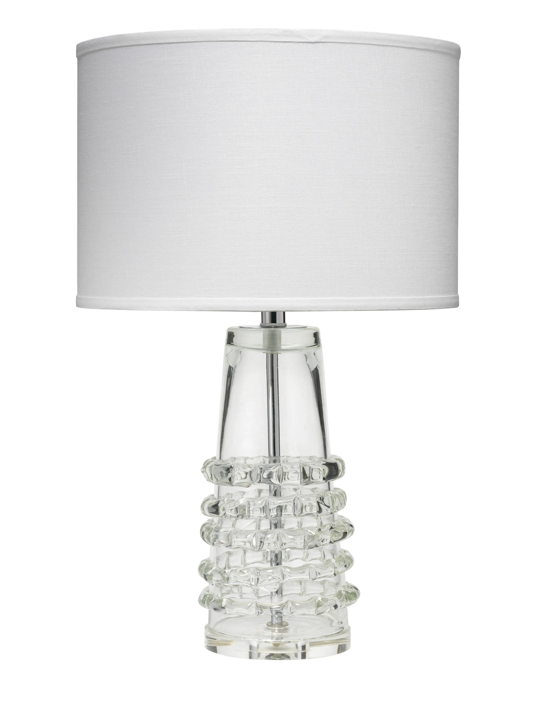 Tall Ribbon Blown-Glass Table Lamp with Linen Shade - AmericanHomeFurniture