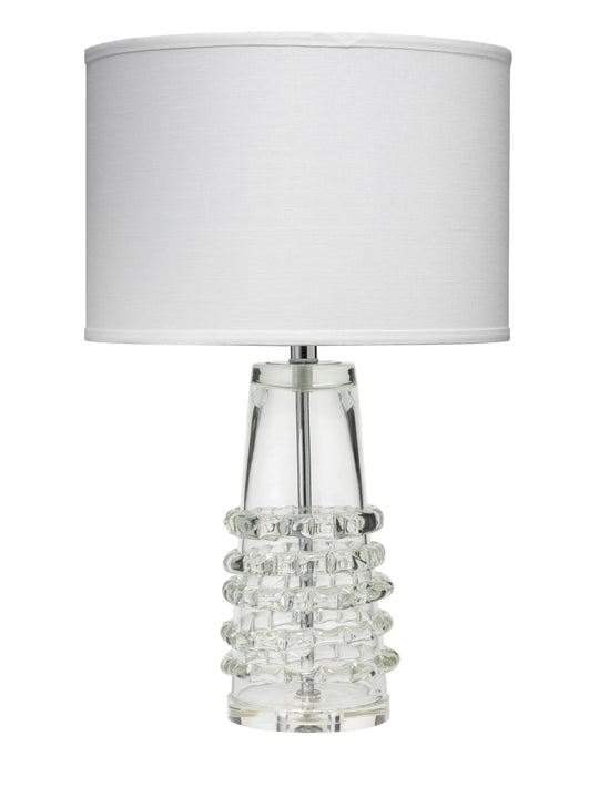 Jamie Young Tall Ribbon Blown-Glass Table Lamp with Linen Shade TABLE LAMPS