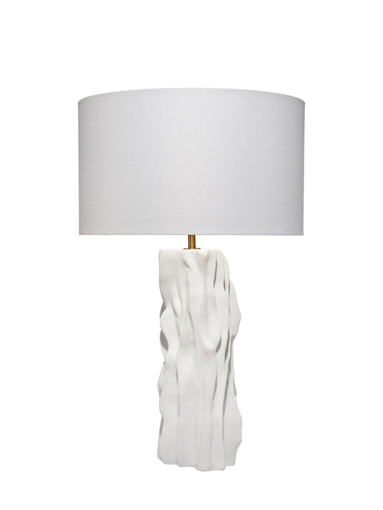 Jamie Young Sweetwood Ceramid Table Lamp with Linen Shade TABLE LAMPS
