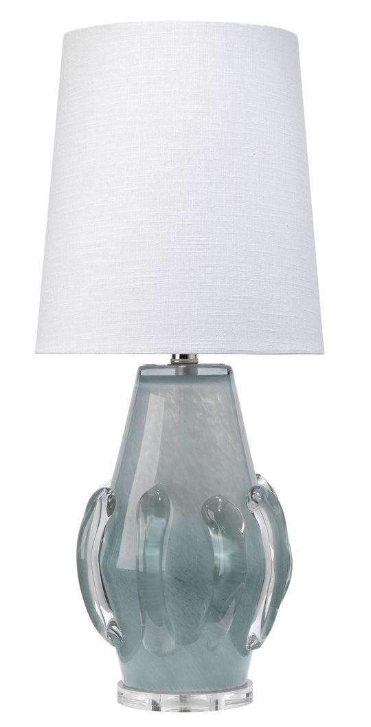 Jamie Young Talon Glass Table Lamp with Linen Shade TABLE LAMPS