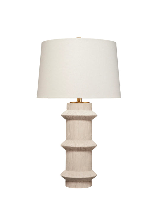 Jamie Young Trousdale Polyresin Table Lamp with Linen Shade TABLE LAMPS
