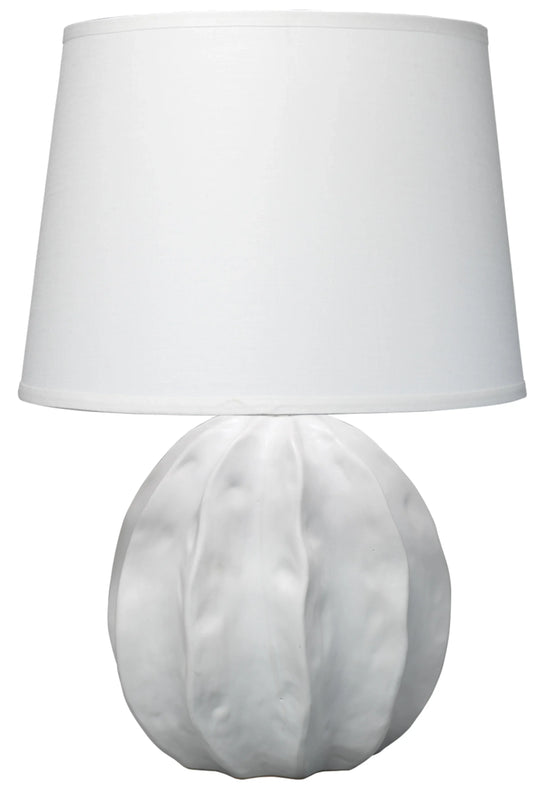 Jamie Young Urchin Ceramic Table Lamp with Linen Shade TABLE LAMPS