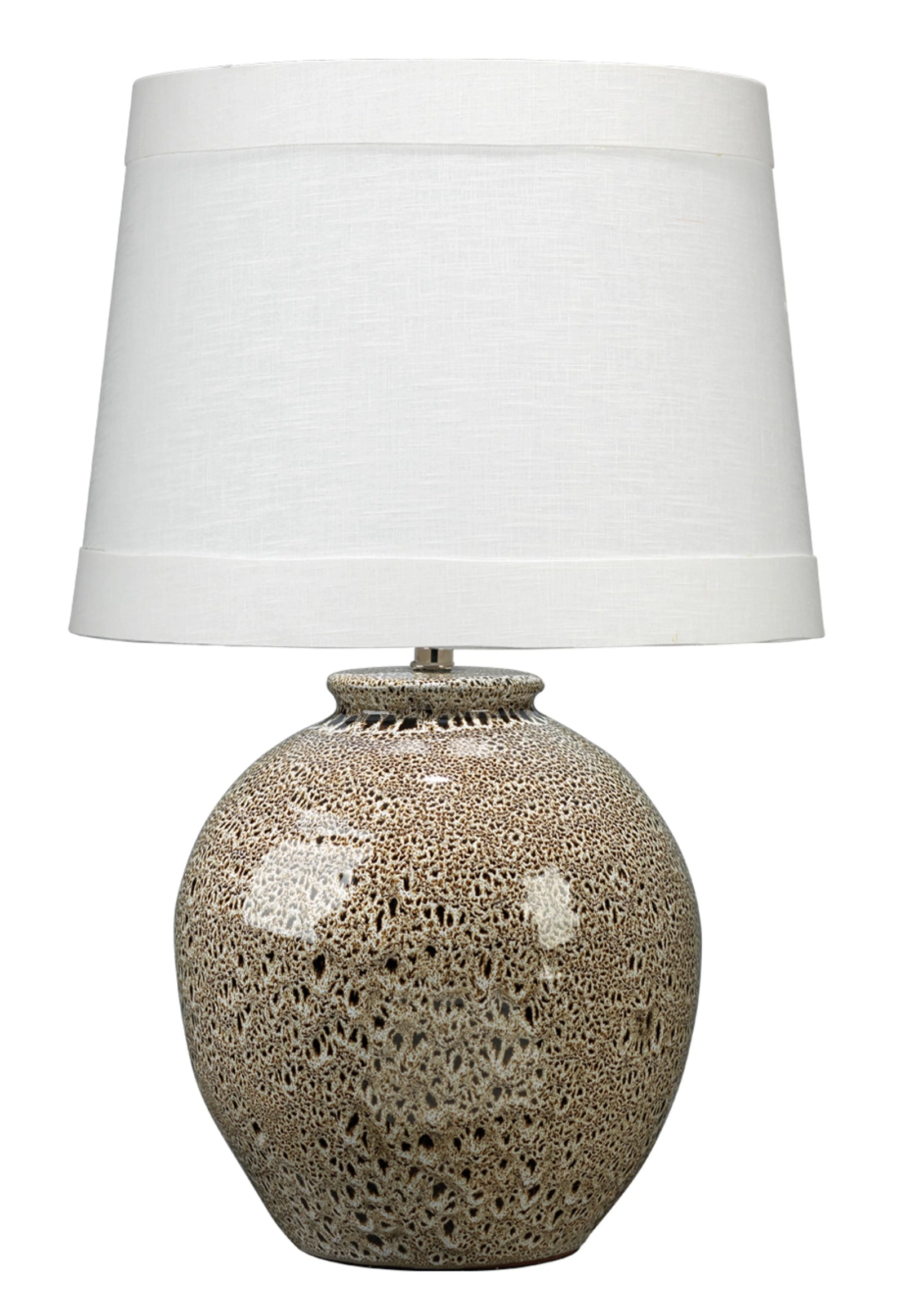 Jamie Young Vagabond Ceramic Table Lamp with Linen Shade TABLE LAMPS