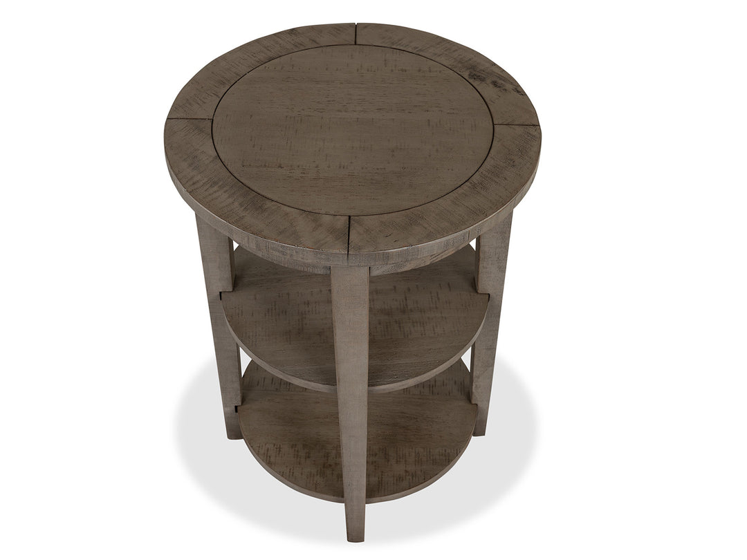 Paxton Place Dovetail Grey Round Accent End Table - T4805-35