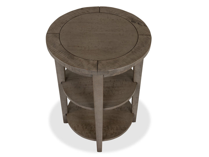 Paxton Place Dovetail Grey Round Accent End Table - T4805-35