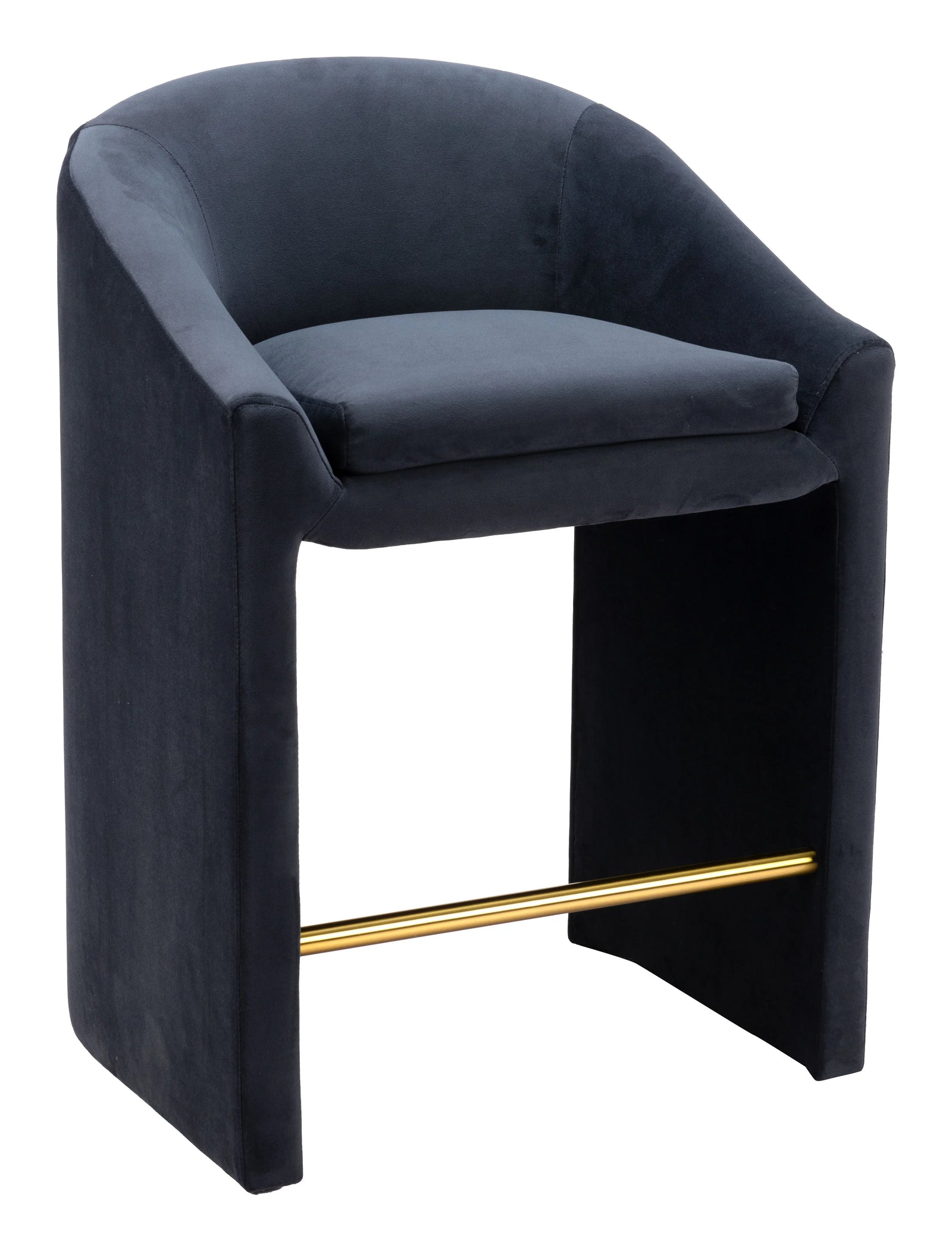 Zuo Emas Counter Stool Midnight Gray BAR STOOLS + COUNTER STOOLS