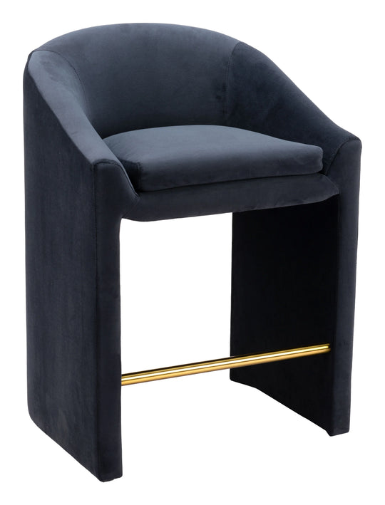 Zuo Emas Counter Stool Midnight Gray BAR STOOLS + COUNTER STOOLS