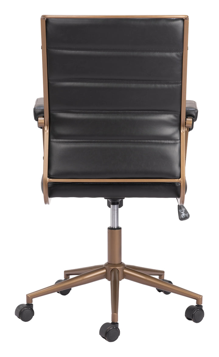 Auction Office Chair Vintage Black - AmericanHomeFurniture