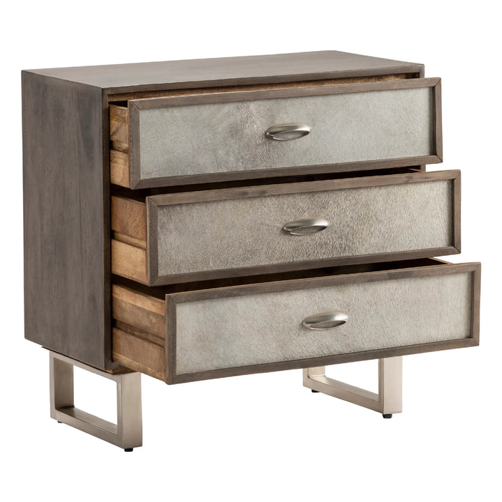 Three-Drawer Chest With Hair-On-Hide Fronts - AmericanHomeFurniture