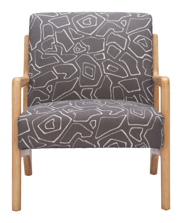 Runa Accent Chair Gray & Natural - AmericanHomeFurniture