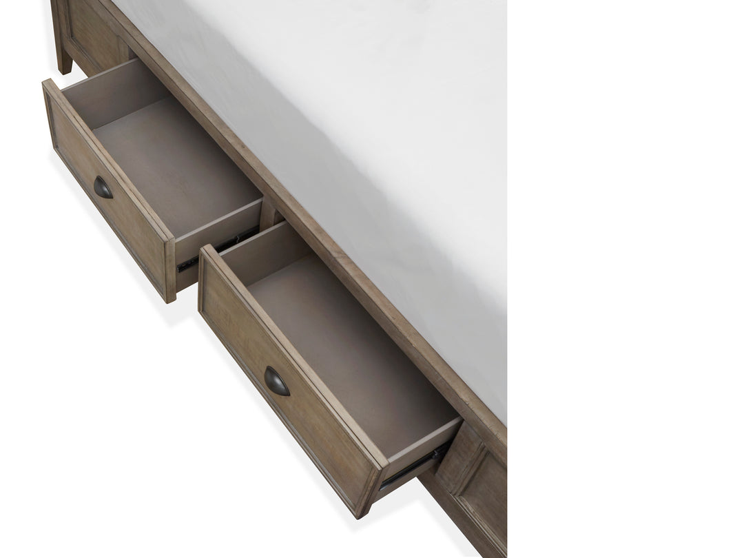 Paxton Place Dovetail Grey California King Panel Storage Bed - B4805-75