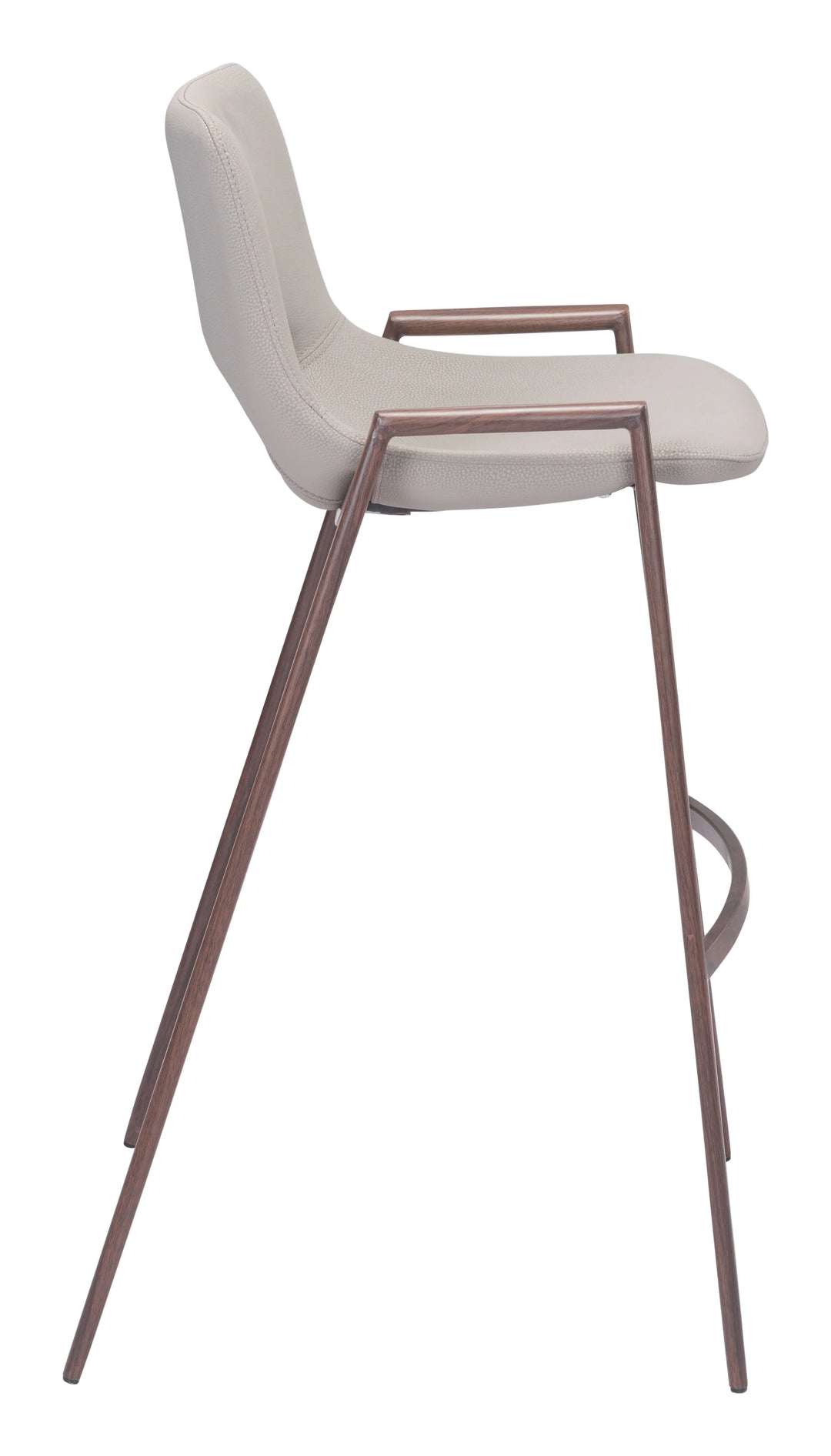 Desi Barstool (Set of 2) Beige & Walnut - AmericanHomeFurniture