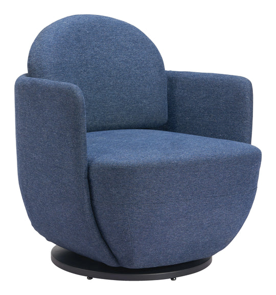 Zuo Bant Swivel Chair Blue ACCENT + LOUNGE CHAIRS