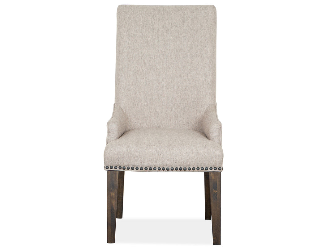 Bellamy Peppercorn Upholstered Host Chair - Set of 2 - D4796-63