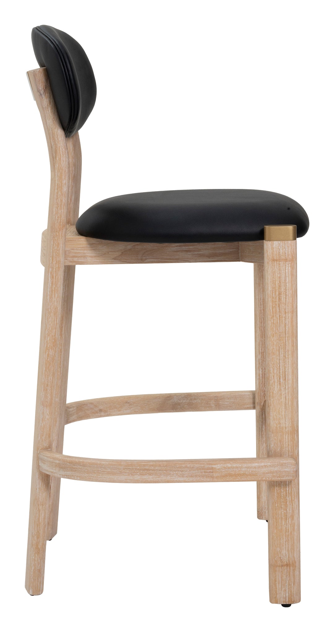 Rilou Barstool (Set of 2) Black & Natural