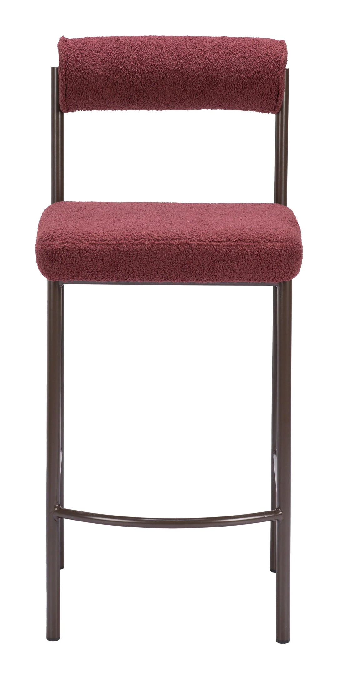 Livorno Counter Stool (Set of 2) Red & Bronze - AmericanHomeFurniture