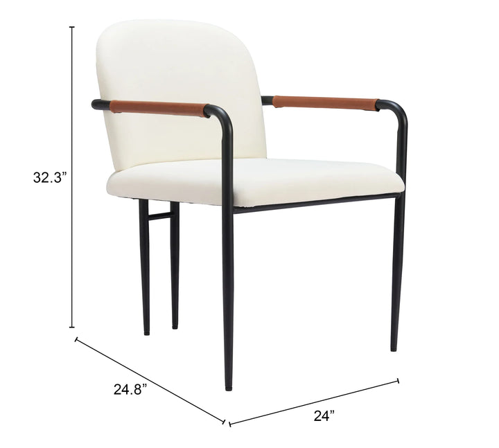 Sibu Dining Chair Cream - AmericanHomeFurniture