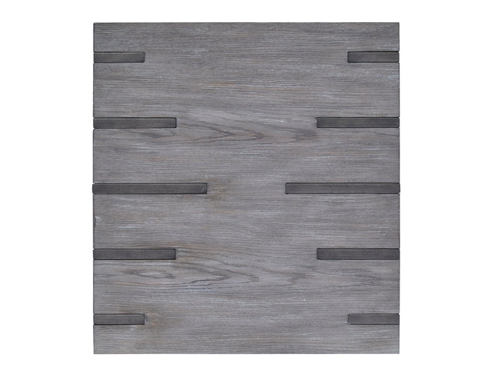 Eldridge Weathered Gravel And Satin Bronze Rectangular End Table - T4917-03
