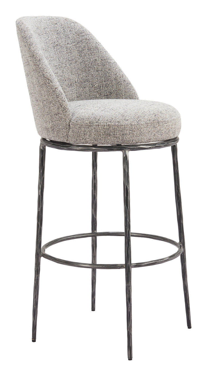 Nordhavn Swivel Barstool Gray - AmericanHomeFurniture