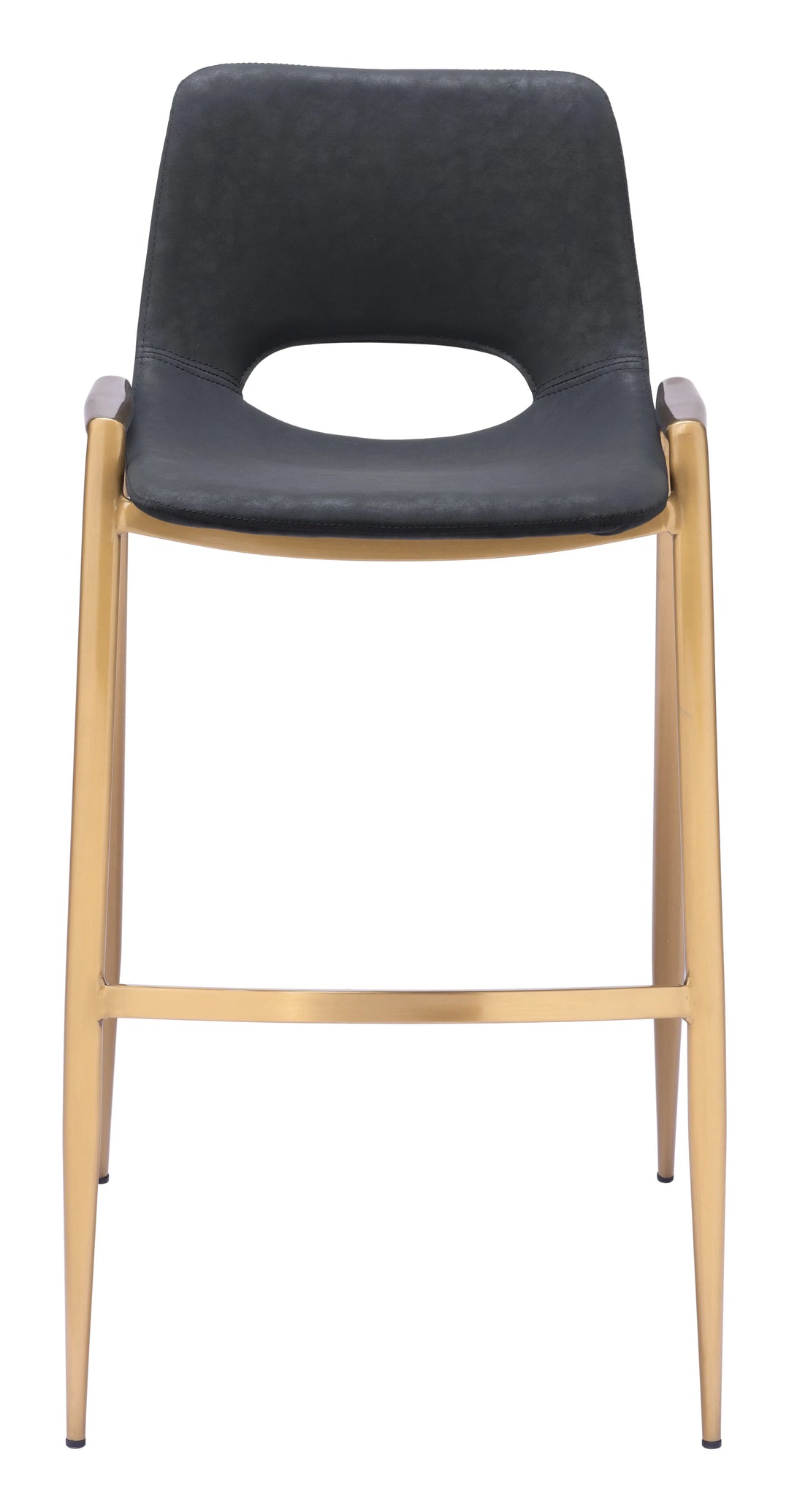Desi Barstool (Set of 2) Black & Gold - AmericanHomeFurniture