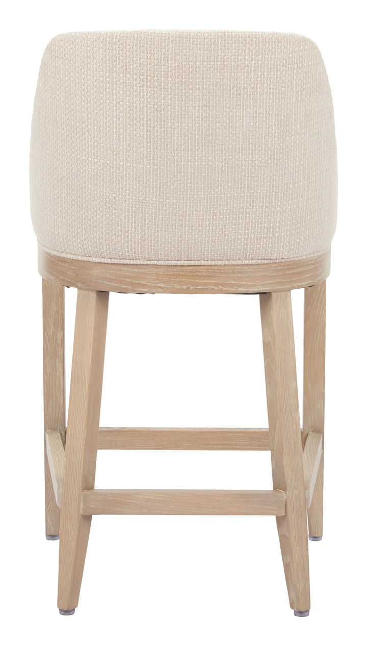 Calmo Counter Stool Beige - AmericanHomeFurniture