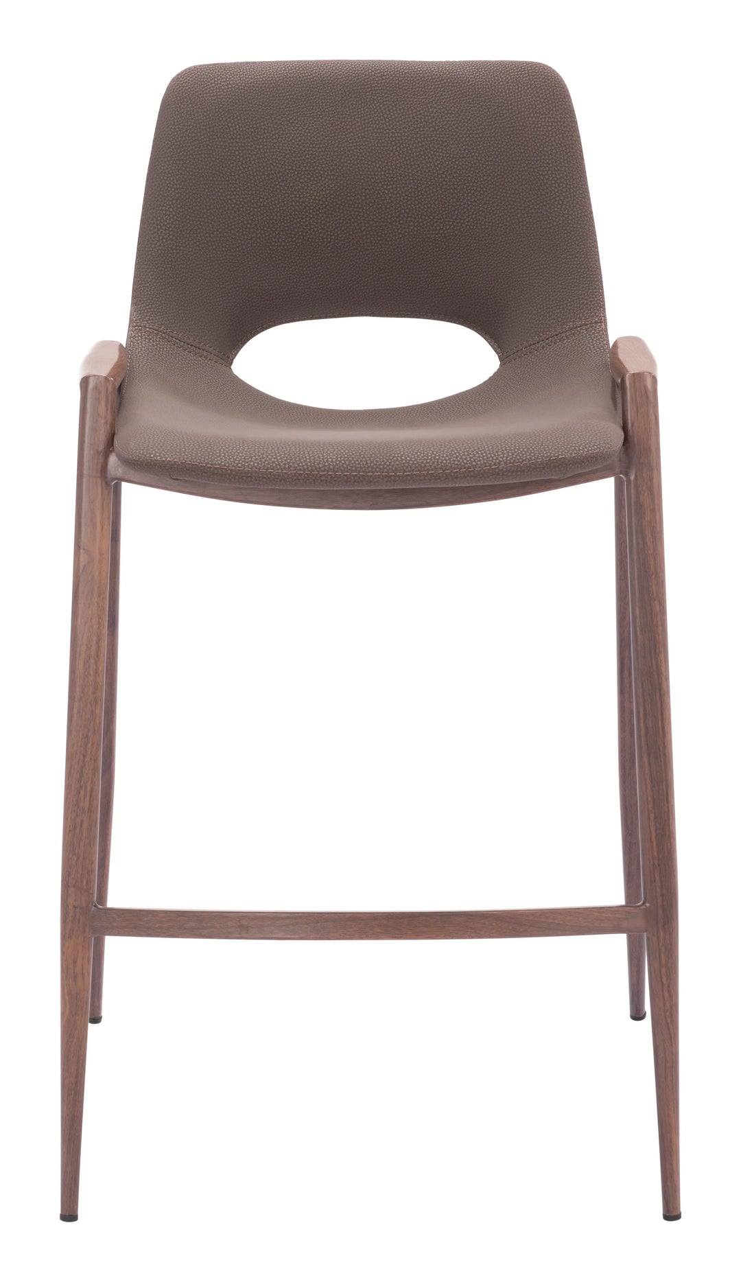 Desi Counter Stool (Set of 2) Brown & Walnut - AmericanHomeFurniture