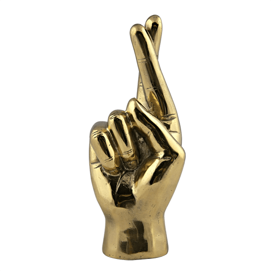 Noir Fingers Crossed, Brass DECORATIVE OBJECTS
