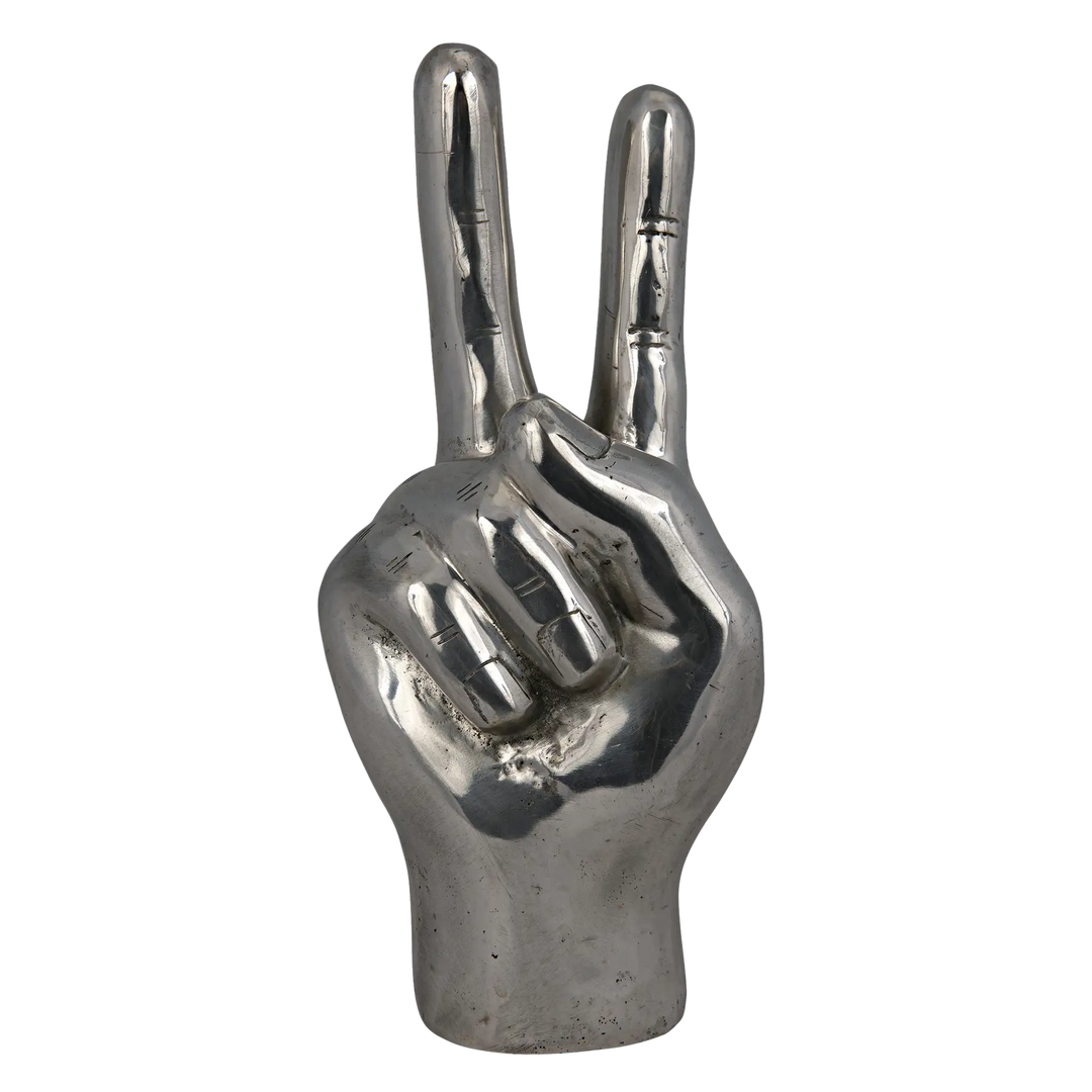 American Home Furniture | Noir - Peace Sign, Silver