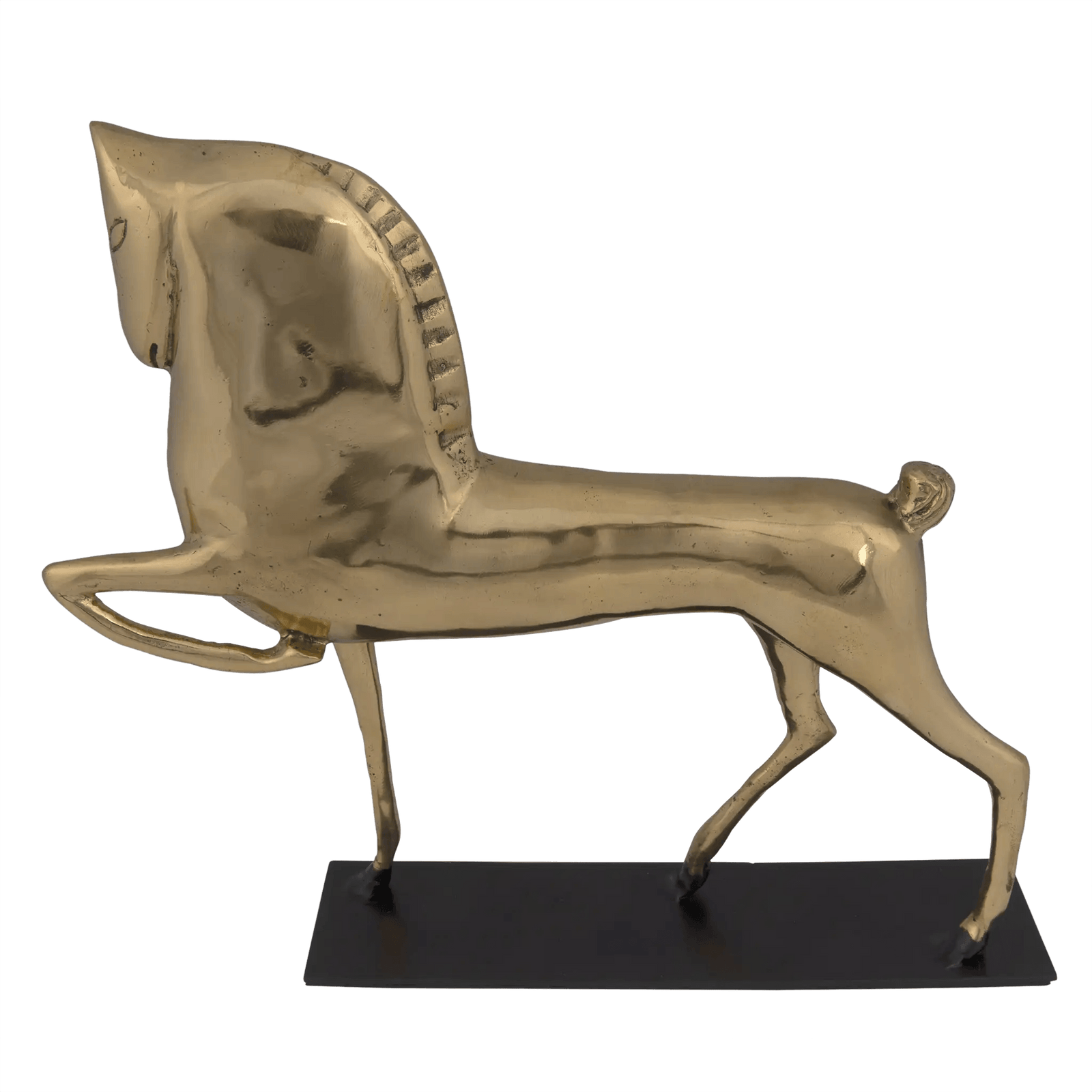Noir Horse On Stand, Brass DECORATIVE OBJECTS