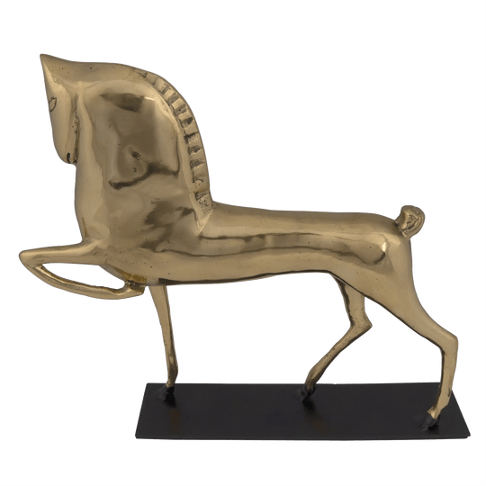 Noir Horse On Stand, Brass DECORATIVE OBJECTS