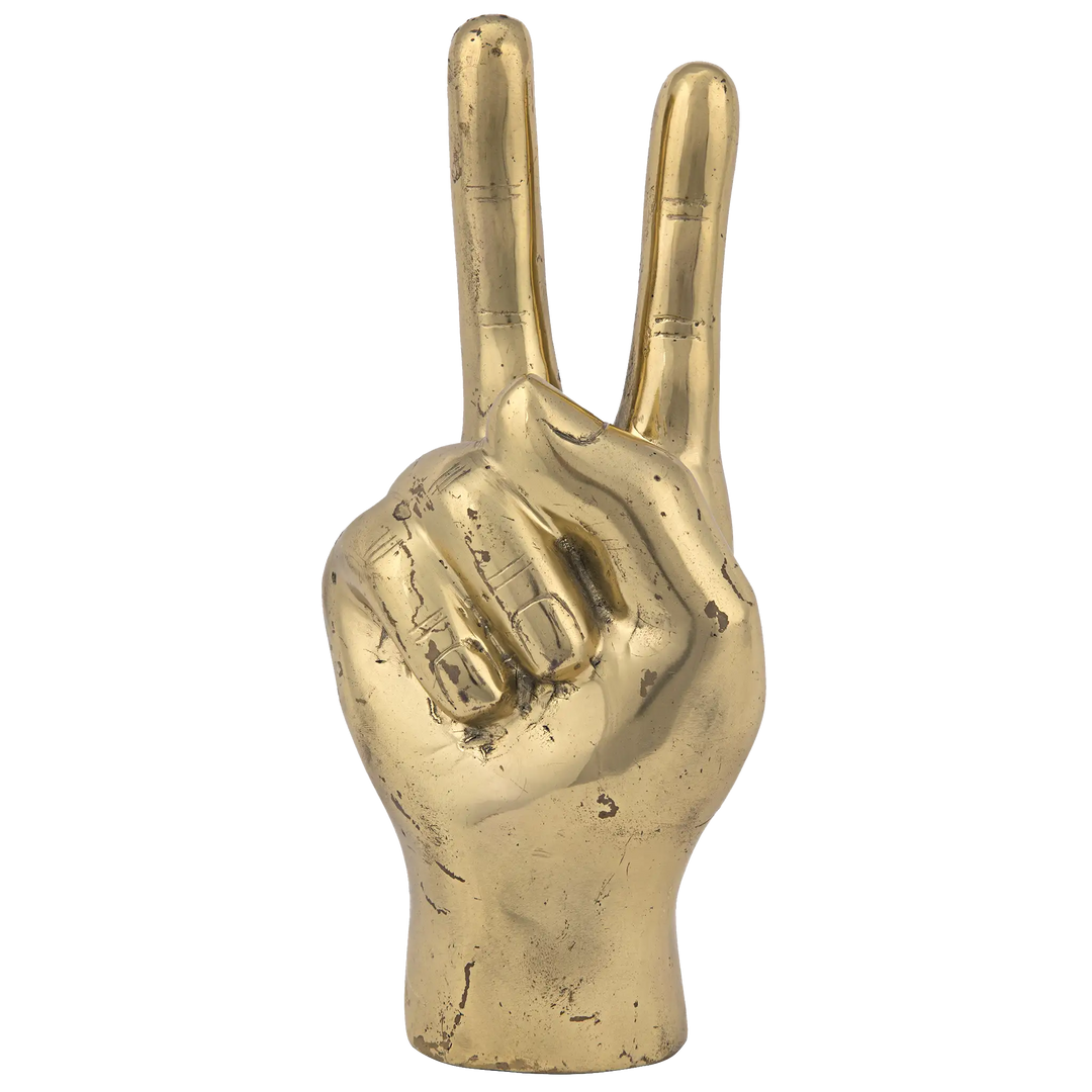 American Home Furniture | Noir - Peace Sign, Brass