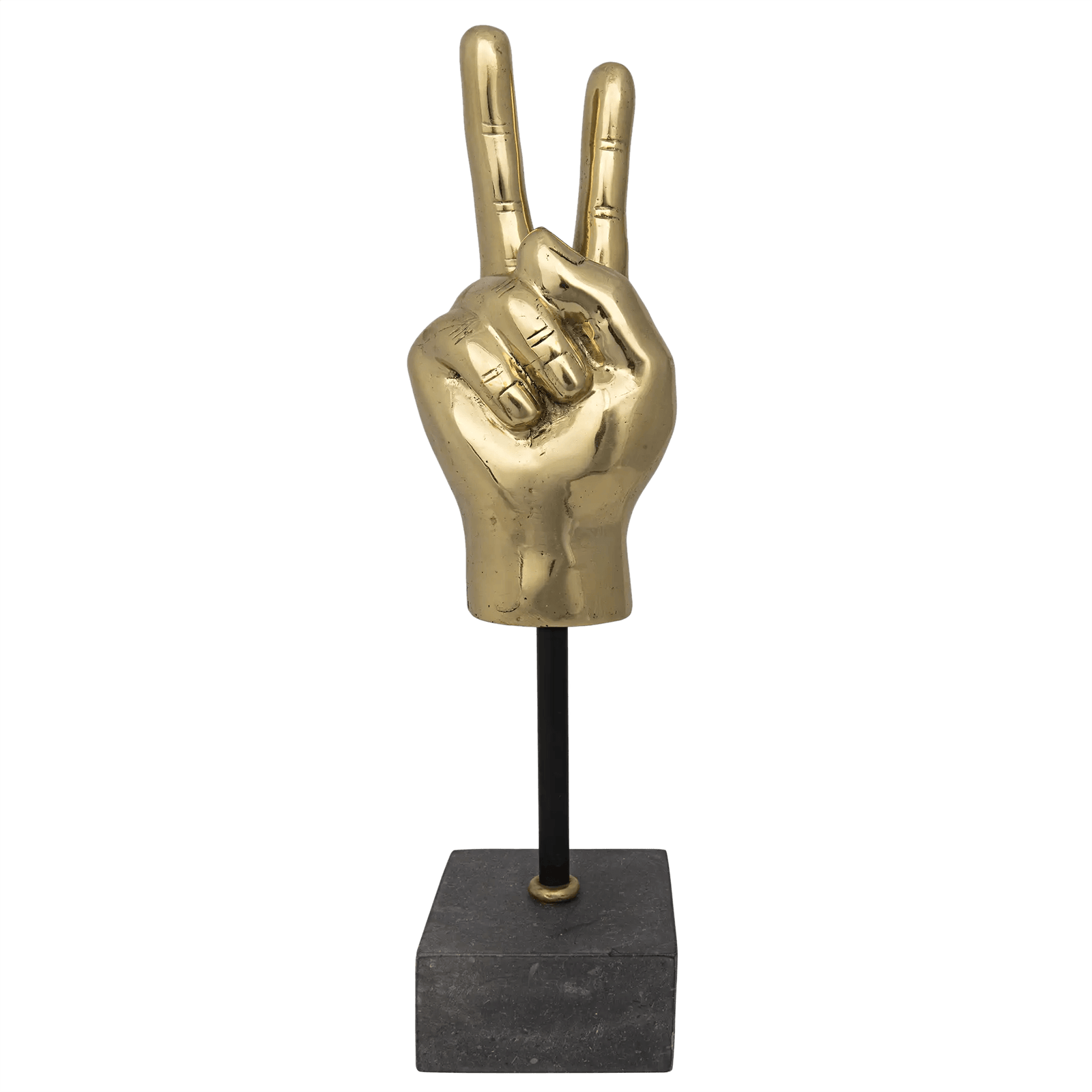 Noir Peace Sign On Stand DECORATIVE OBJECTS