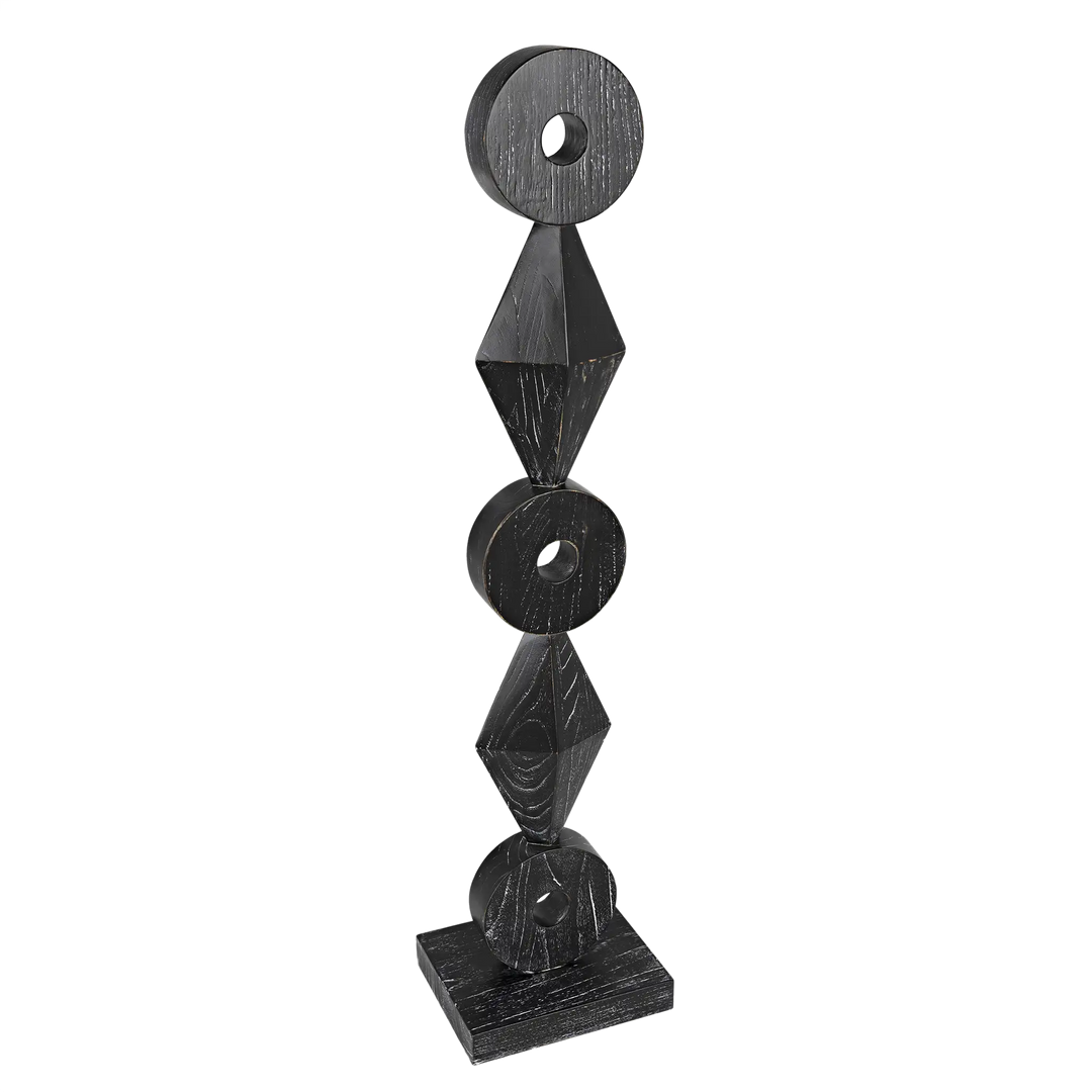 American Home Furniture | Noir - Totem Sculpture, Cinder Black