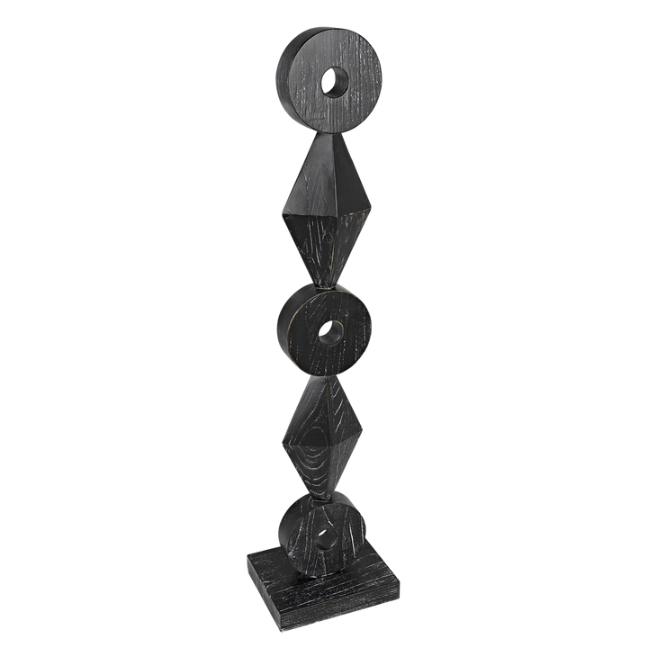 American Home Furniture | Noir - Totem Sculpture, Cinder Black