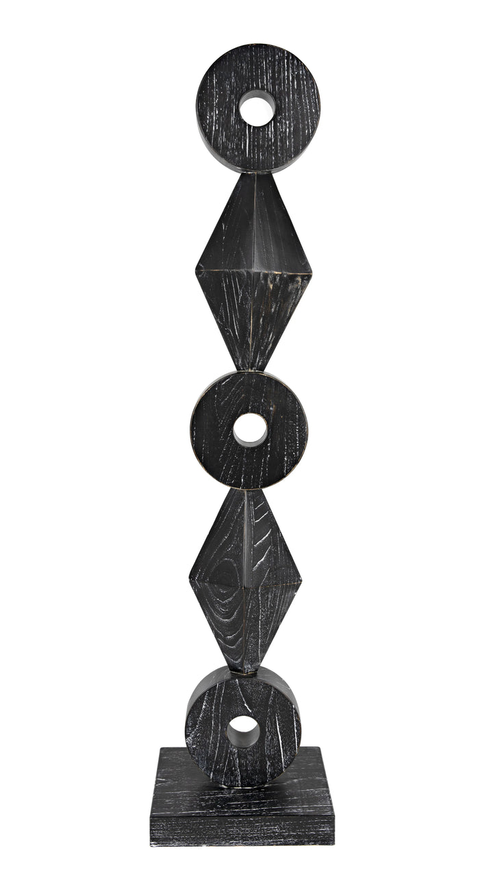 American Home Furniture | Noir - Totem Sculpture, Cinder Black