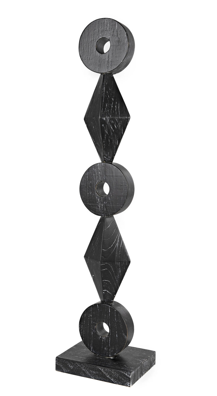 American Home Furniture | Noir - Totem Sculpture, Cinder Black