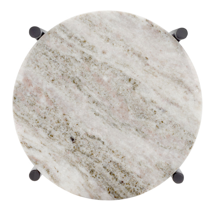 SAND BROWN MARBLE TOP / BLACK LEGS