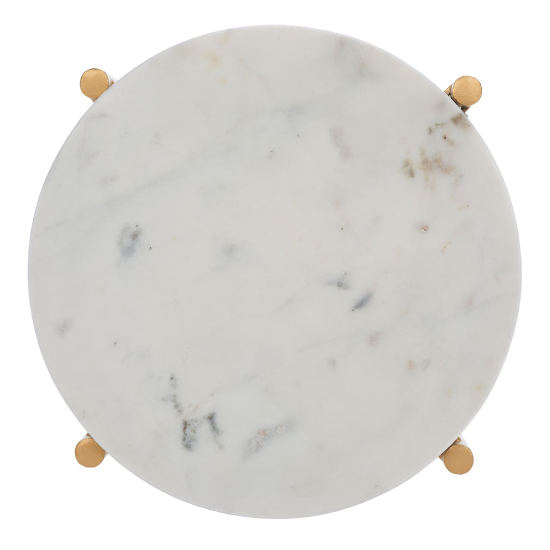 WHITE MARBLE TOP / GOLD LEGS