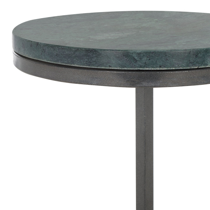 BLACK MARBLE TOP /  GUNMETAL LEGS