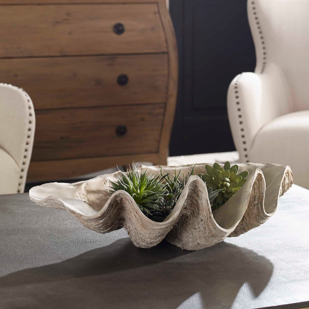 American Home Furniture Uttermost Clam Shell Bowl