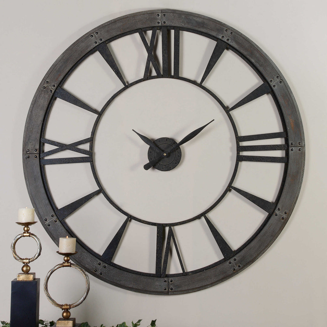American Home Furniture Uttermost Ronan Wall Clock, Large